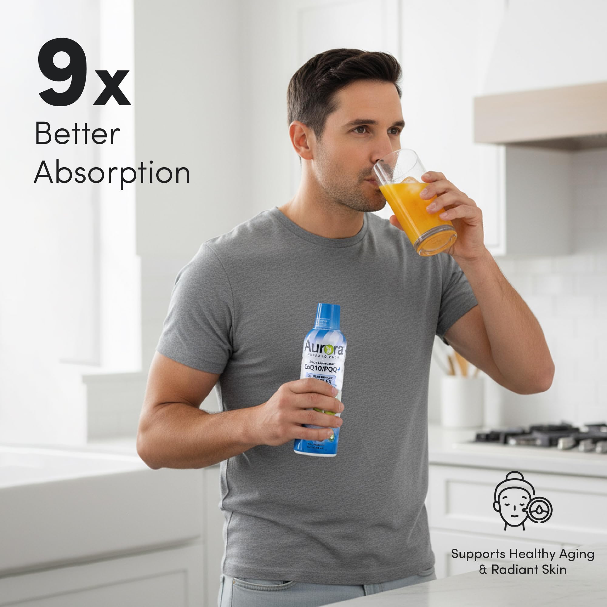 Concept image of increased energy, cognitive function and immune support