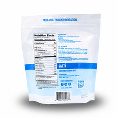 Auryu Electrolyte Mix ingredients chart emphasizes salts and B vitamins for energy and function.