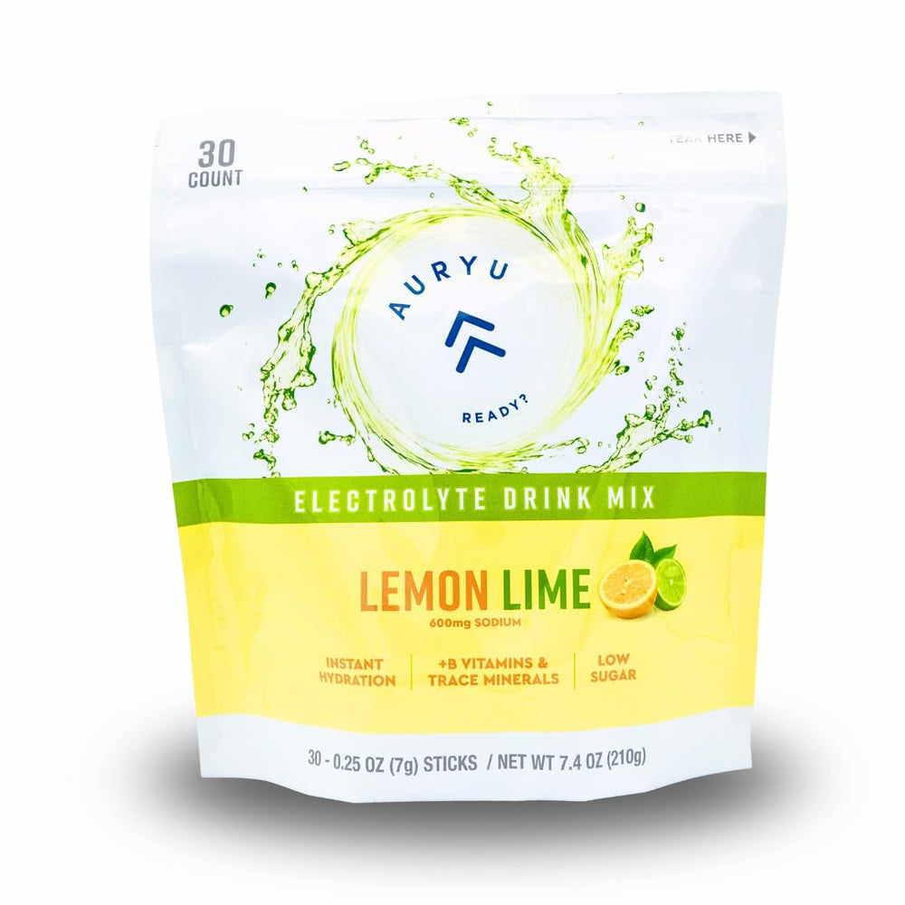 Auryu Electrolyte Mix Lemon Lime 30-count package front view
