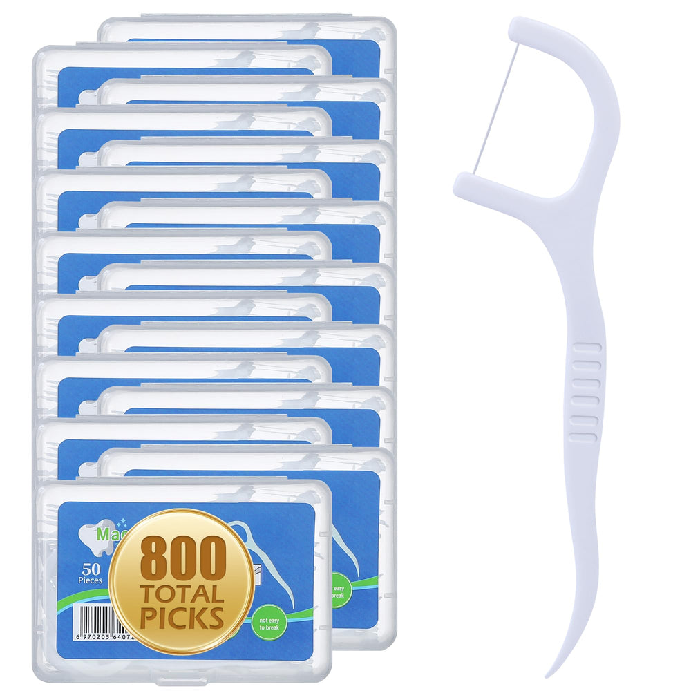 Aussumy 800-count dental floss picks bulk pack