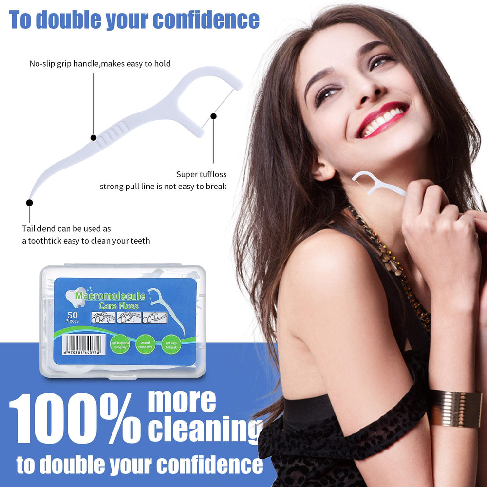 Ergonomic non-slip handle on floss pick