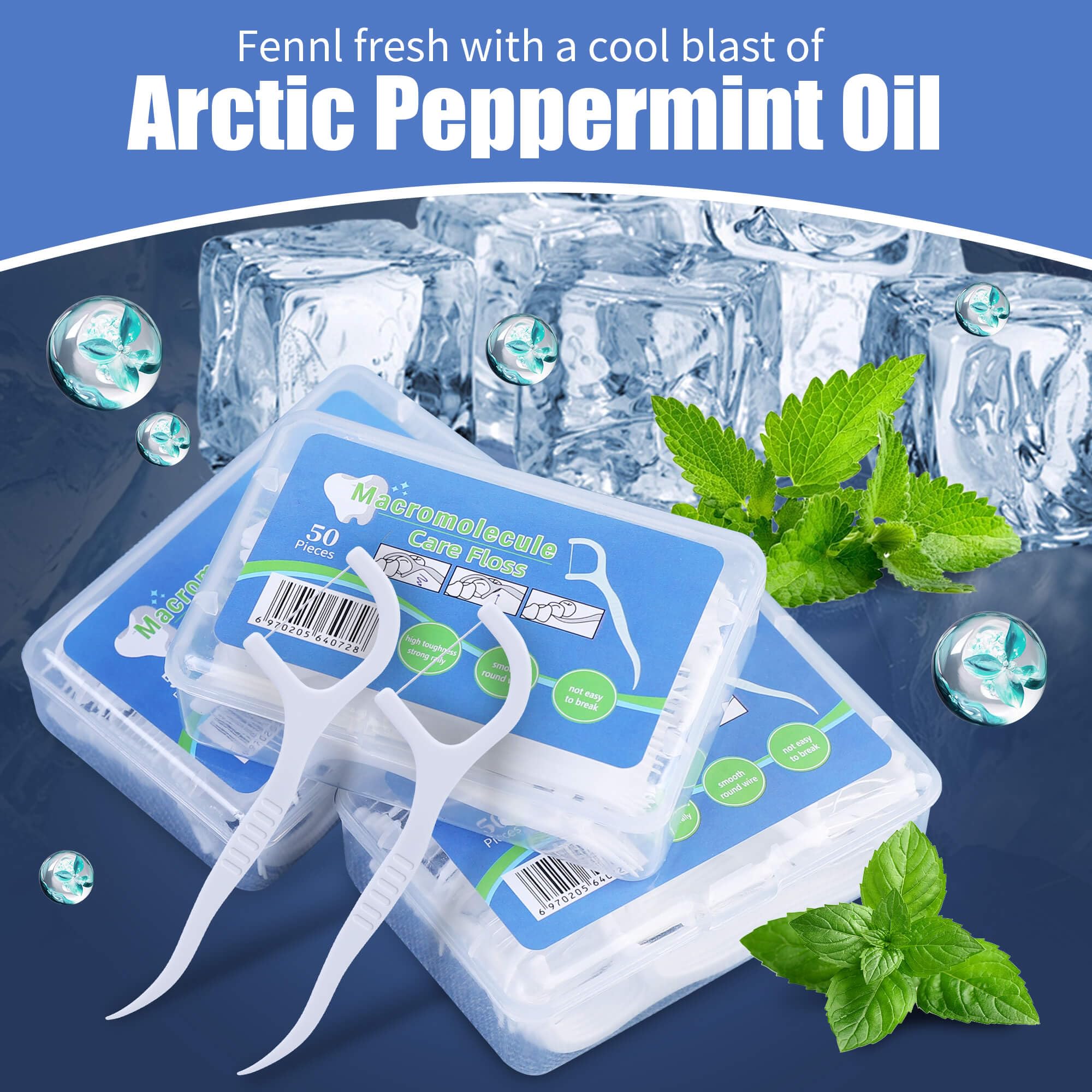 Family-friendly floss picks in portable case