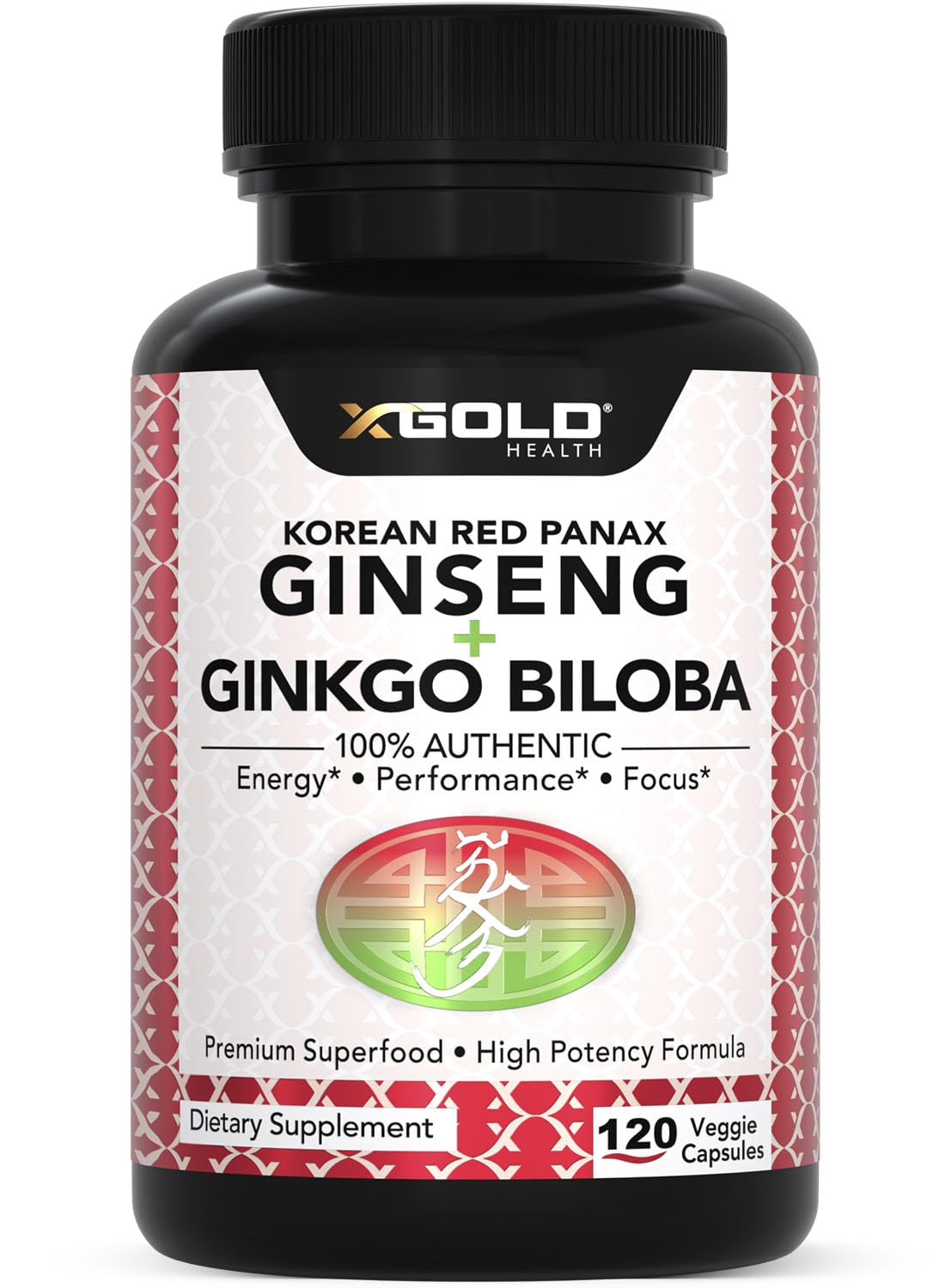 Authentic Korean Red Panax Ginseng 1200mg capsule