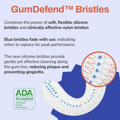 close-up of GumDefend bristles on autobrush head