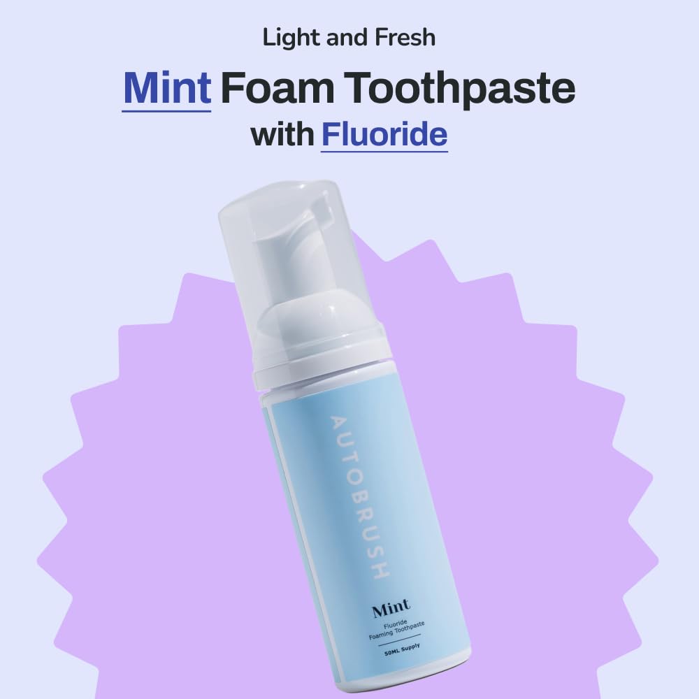 Autobrush Mint Toothpaste 3-pack packaging – side view