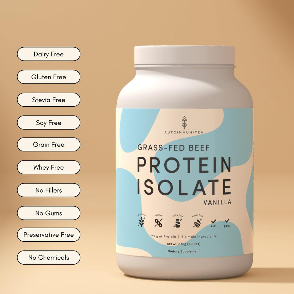Autoimmuni-Tea keto-paleo symbols on label indicate dietary compatibility