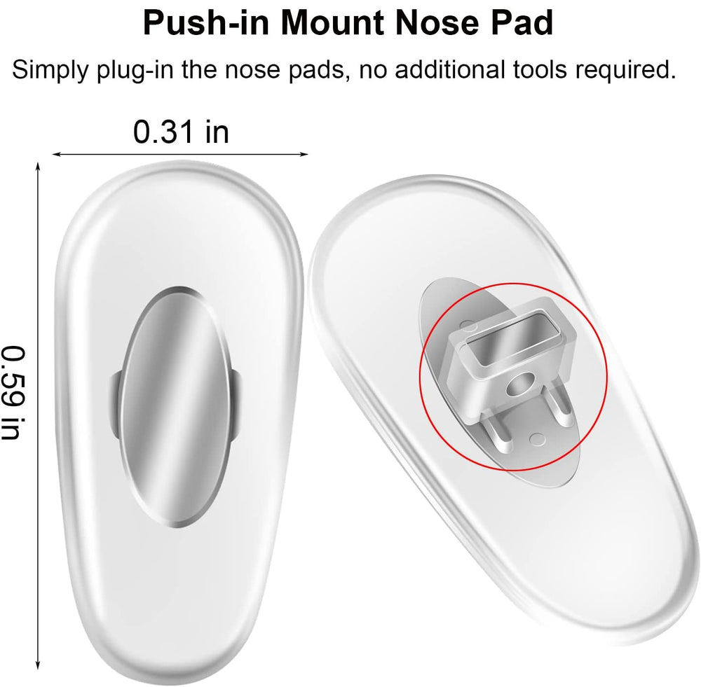 Close-up of PVC nose pad showing premium quality for comfort