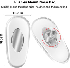 Close-up of PVC nose pad showing premium quality for comfort