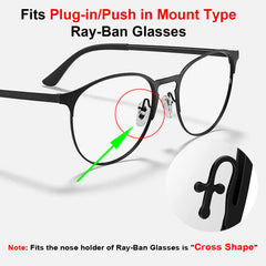 Compatibility preview for plug-in/push-in Ray-Ban styles including RB3523 RB3539 RB4071