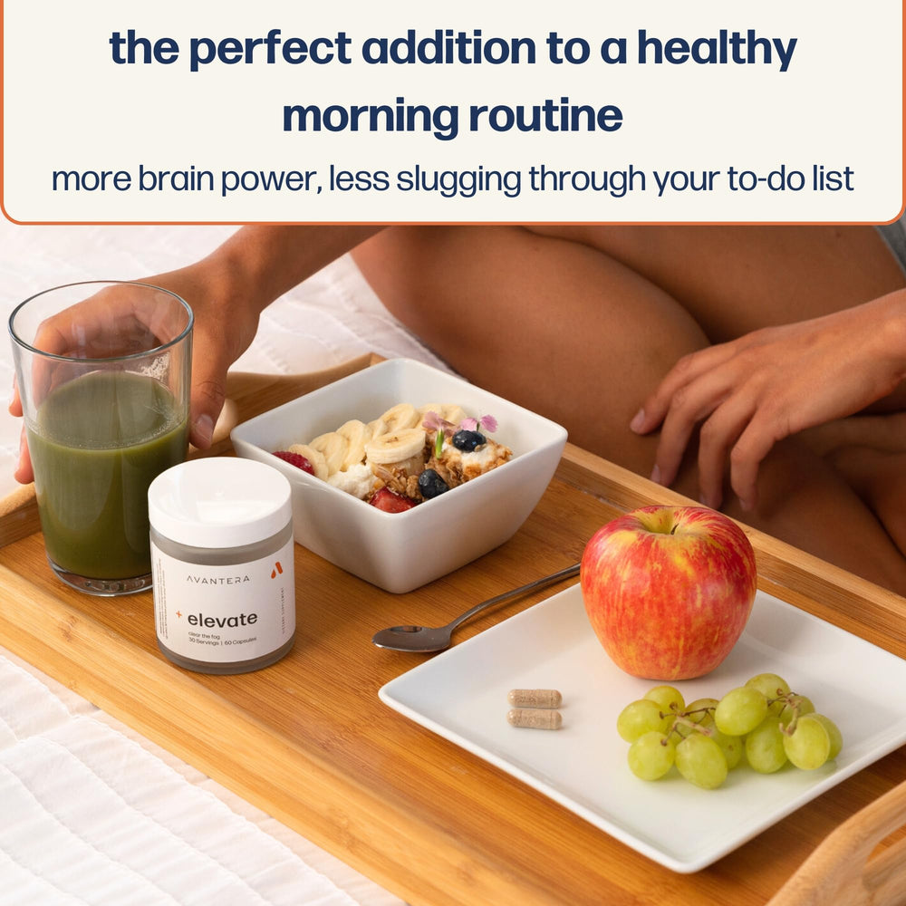 Close-up of Elevate ingredients Bacopa and L-Theanine