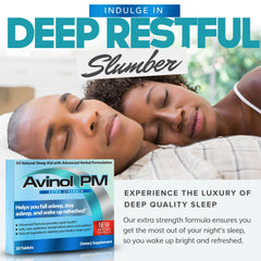 Ingredients and supplement facts for Avinol PM Extra Strength