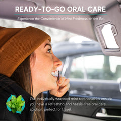 Single-use disposable toothbrush for on-the-go