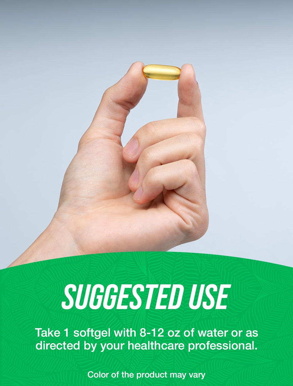 Heart health concept showing avocado oil softgels