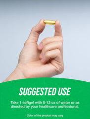 Heart health concept showing avocado oil softgels