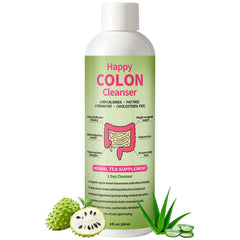 Awtse 1 Day Happy Colon Cleanser bottle close-up highlighting packaging for digestive health support