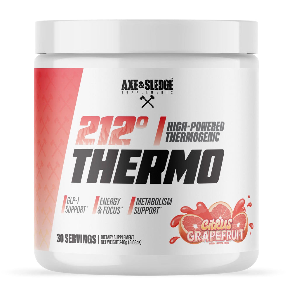 Axe & Sledge 212º Thermo Weight Management Powder can in Citrus Grapefruit flavor