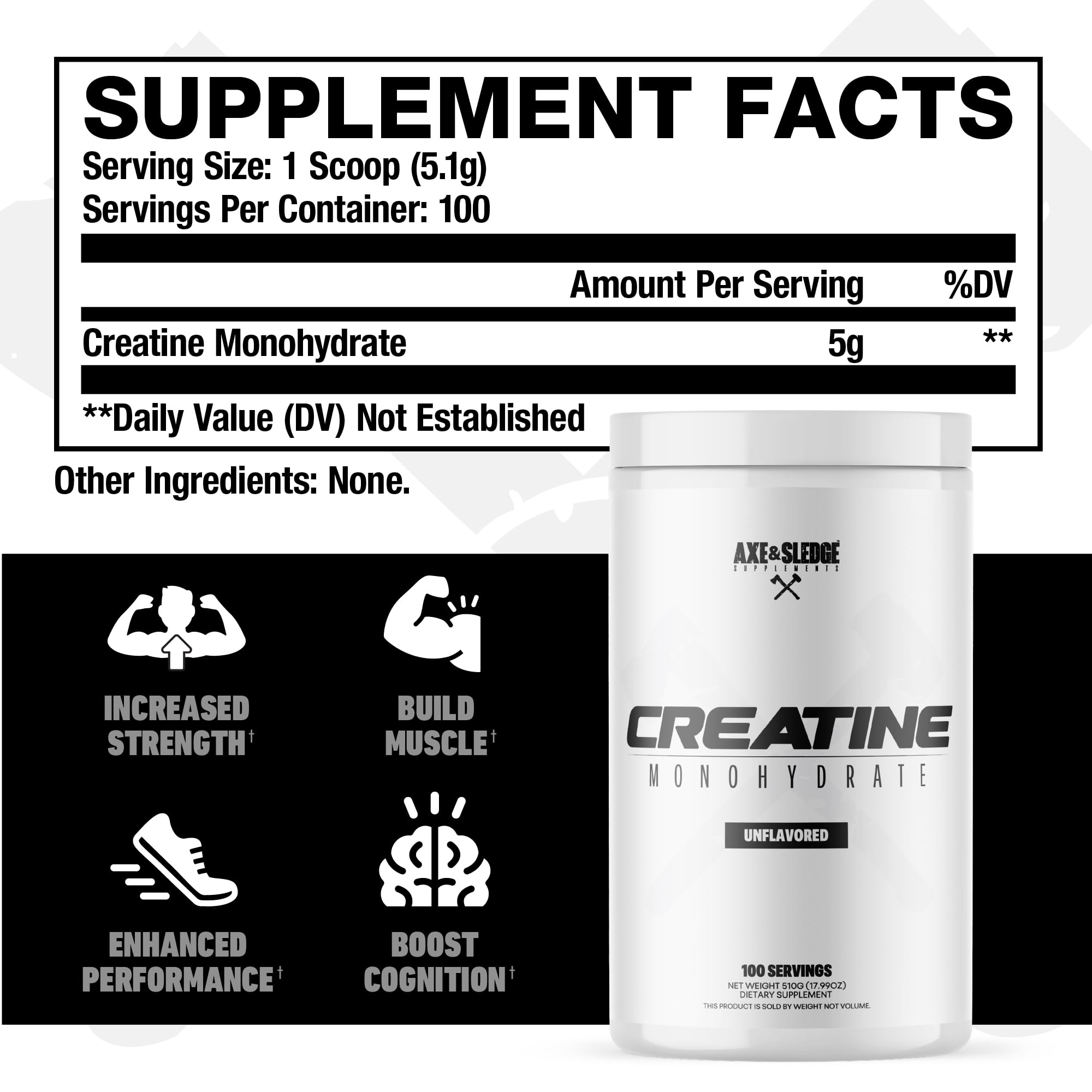 Scoop measuring Basics Creatine to ensure consistent dosing