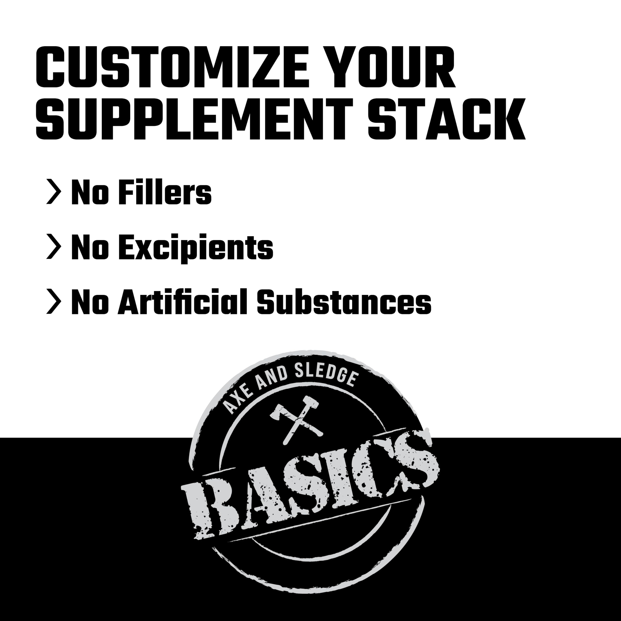 Label for Axe & Sledge Creatine Monohydrate