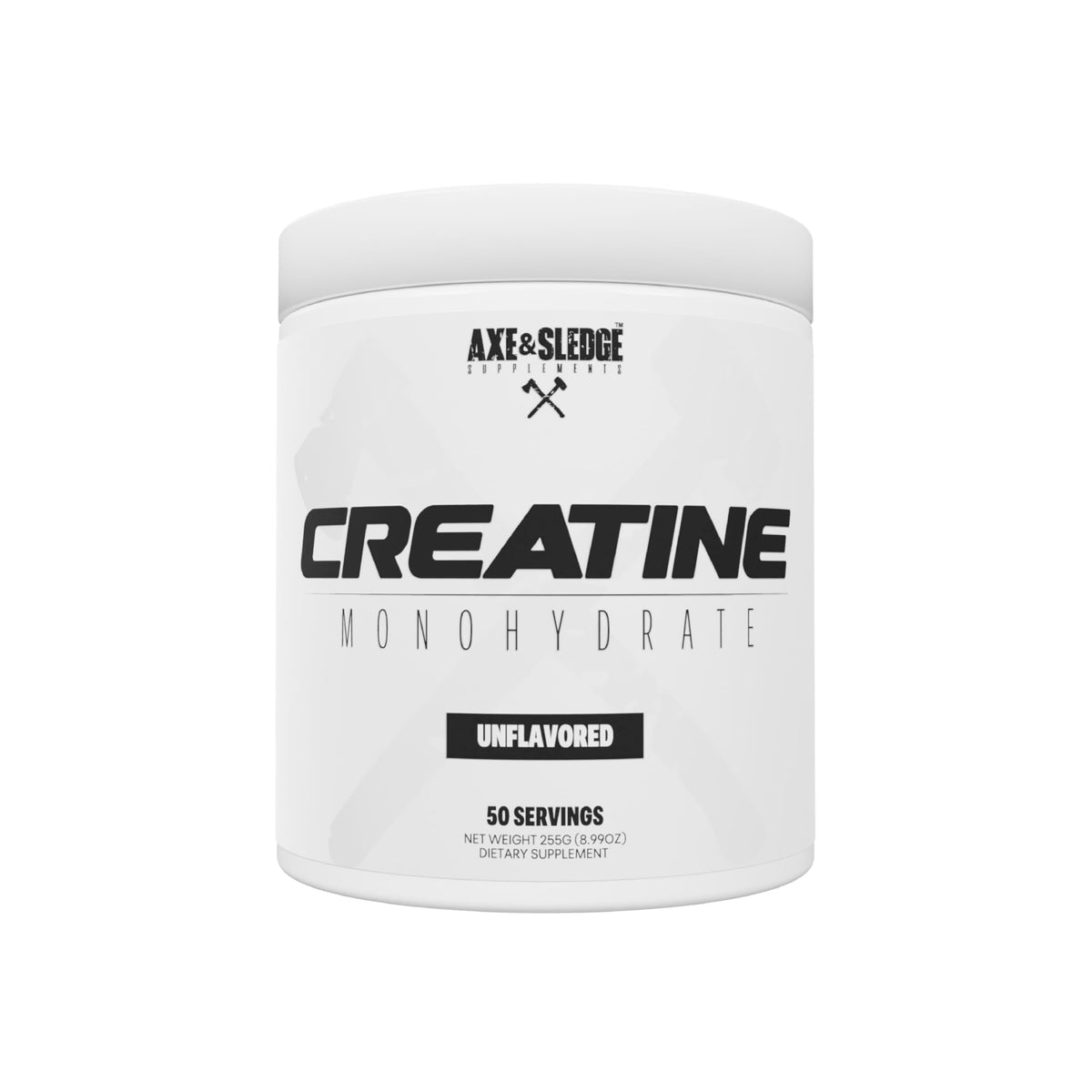 Axe & Sledge Creatine Monohydrate unflavored bottle - 50 servings