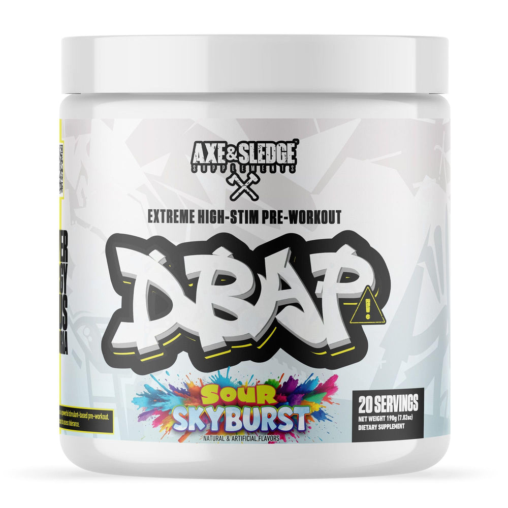 Axe & Sledge DBAP extreme energy visual for focused, high-intensity workouts.