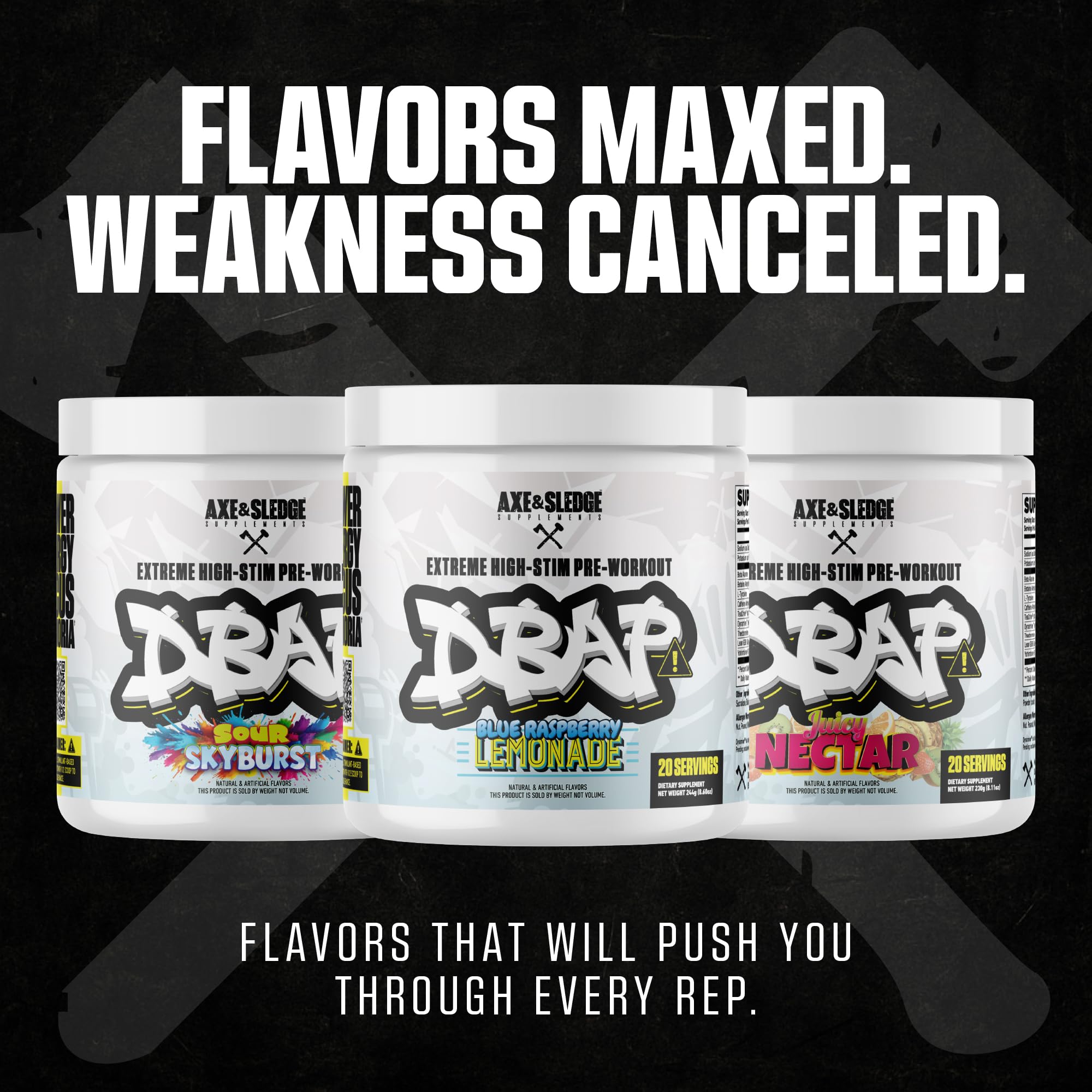 DBAP Sour Skyburst flavor image showcasing vibrant pre-workout taste.