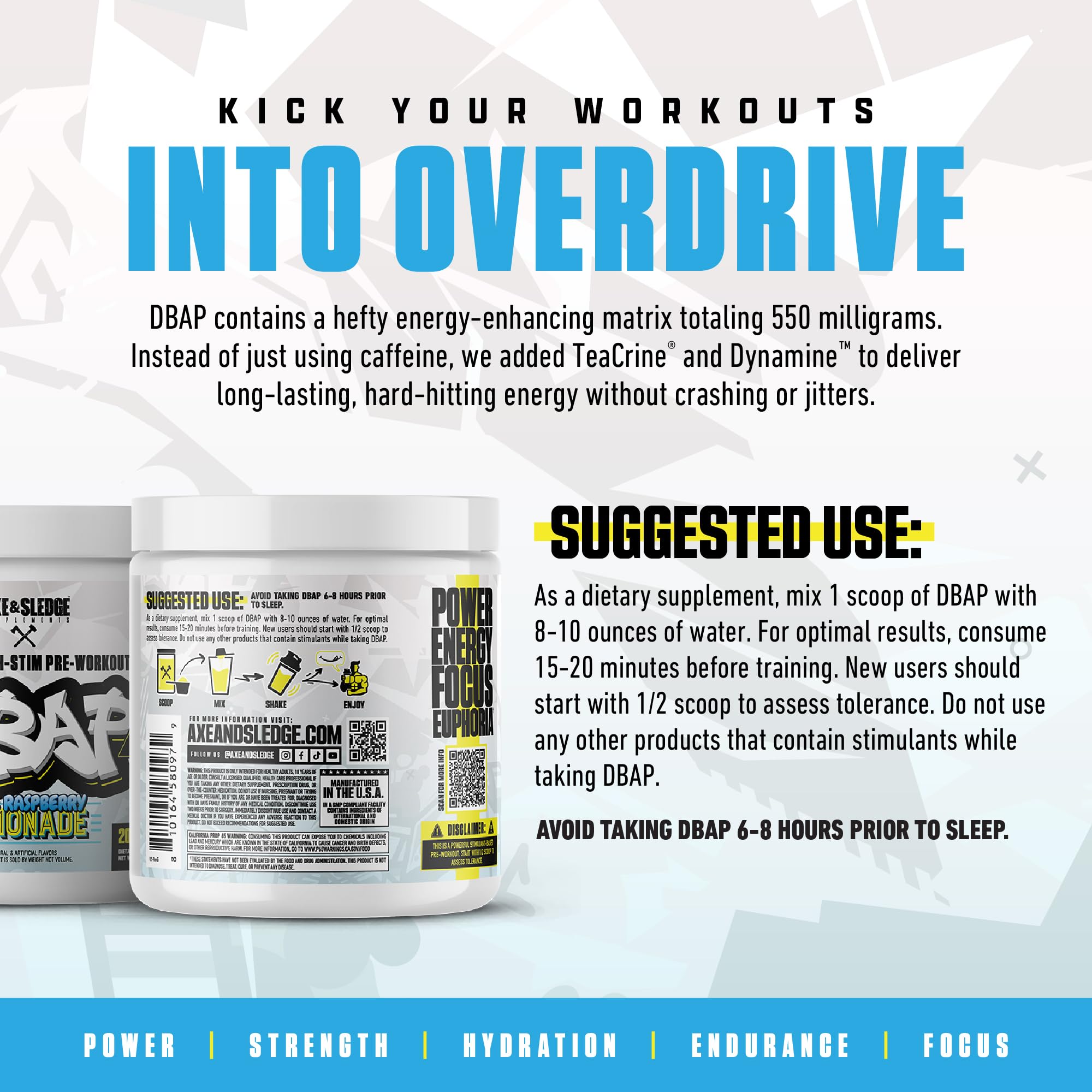 Axe & Sledge DBAP strength betaine-anhydrous supports power output during lifts.