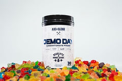 Label showing nutrition facts for Demo Day carb powder