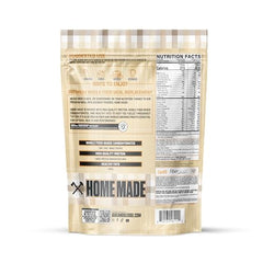 Close-up of Axe & Sledge Home Made PB Cookie meal replacement powder in a shaker