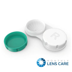 Green Axim USA contact lens cases 12-pack for one-year bulk supply