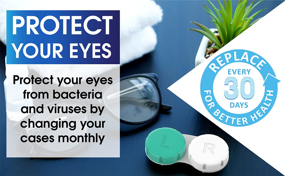 Contact lens case suitable for doctors' offices or personal use, green