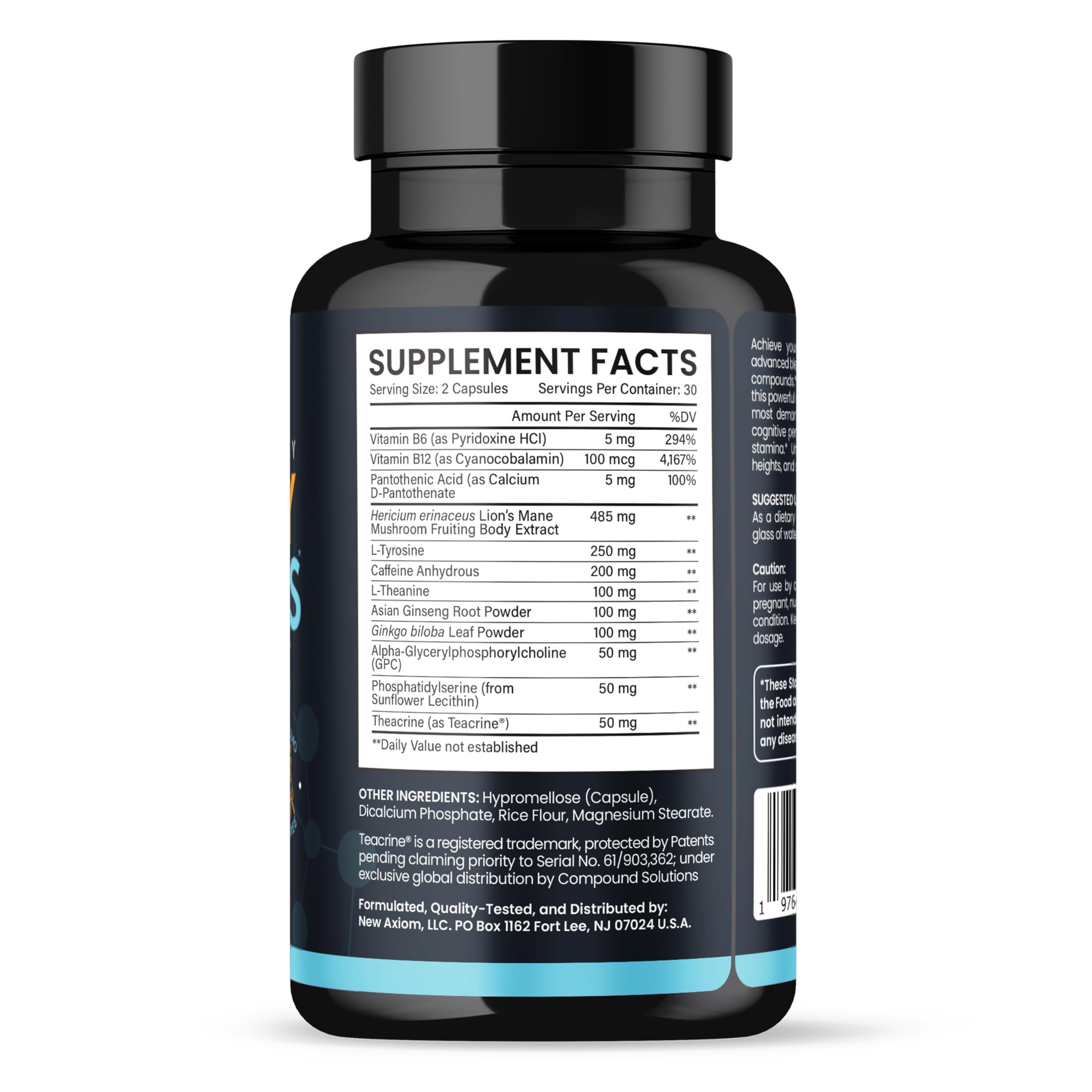 Brain health vitamins B6, B12, and Pantothenic Acid illustration