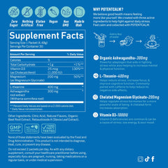 Mixing PotentCalm Raspberry Lemonade in a glass of water