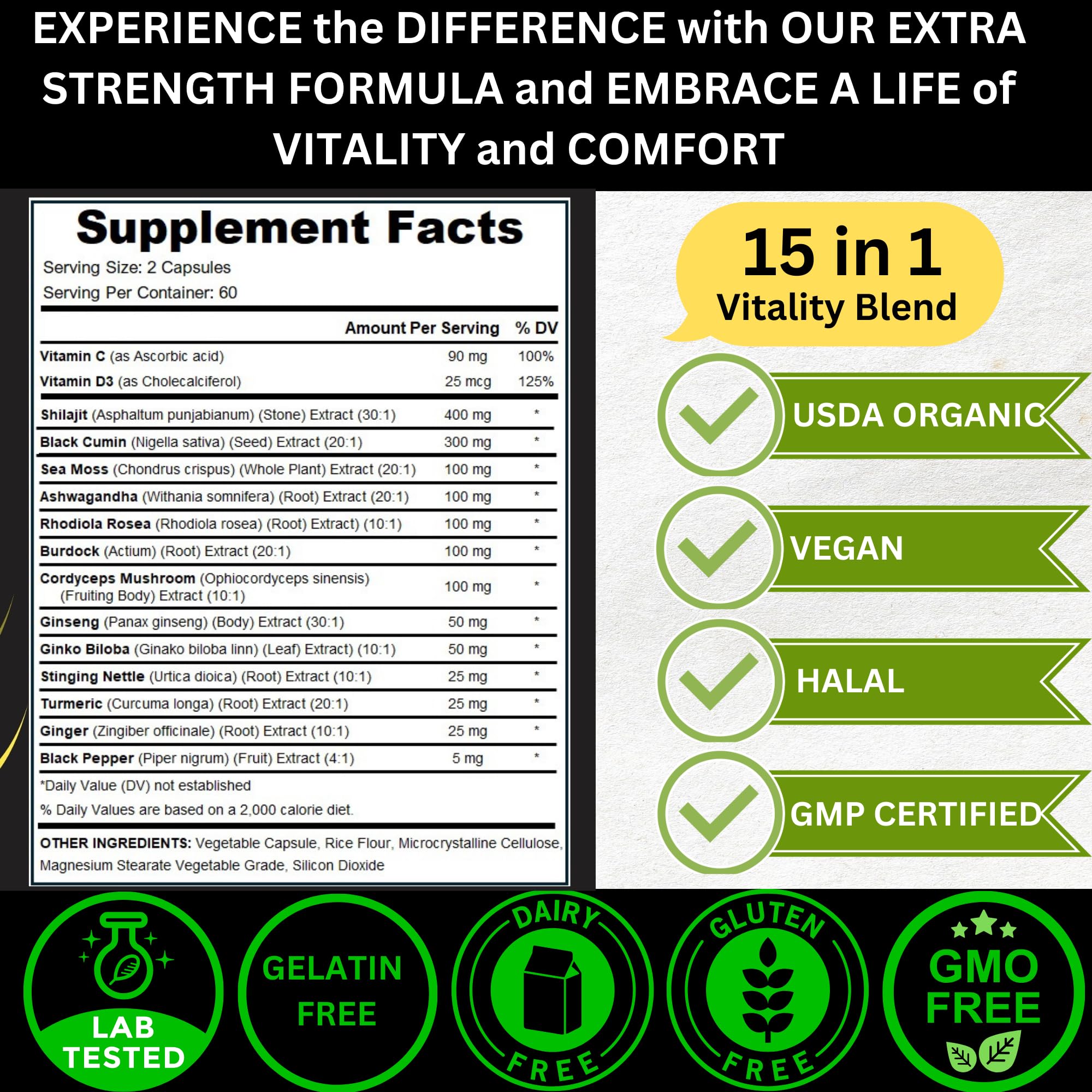 AyBet Shilajit capsules with Black Seed Oil