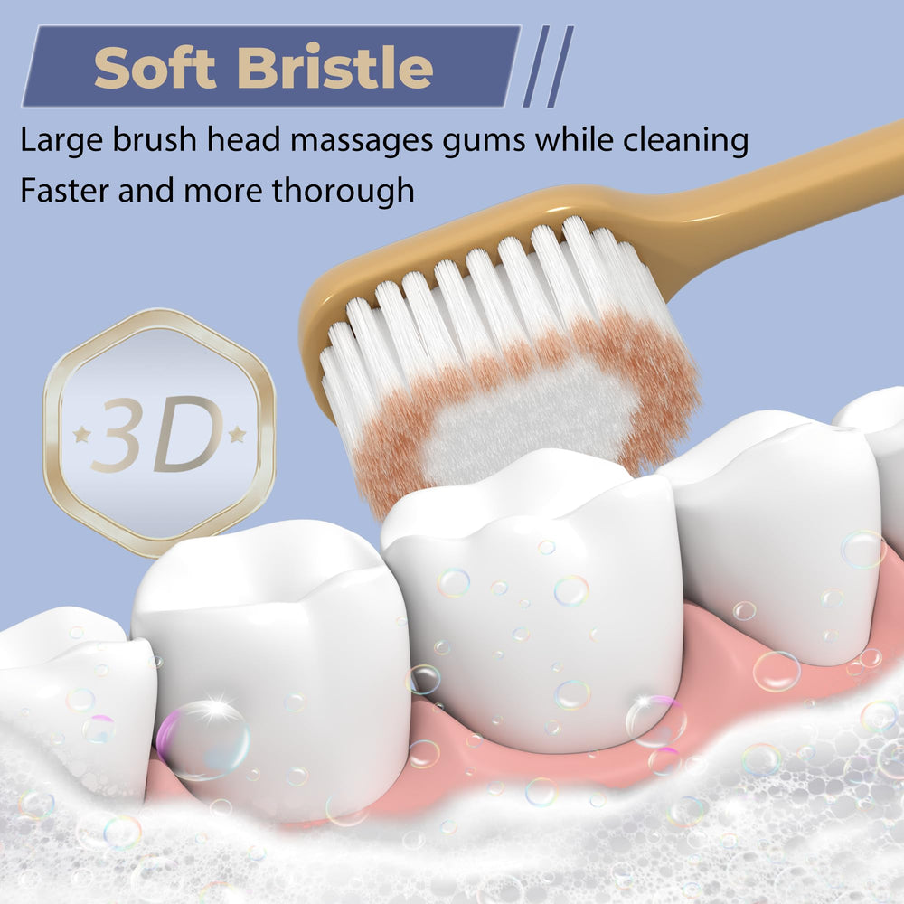 Close-up of soft bristles for sensitive teeth