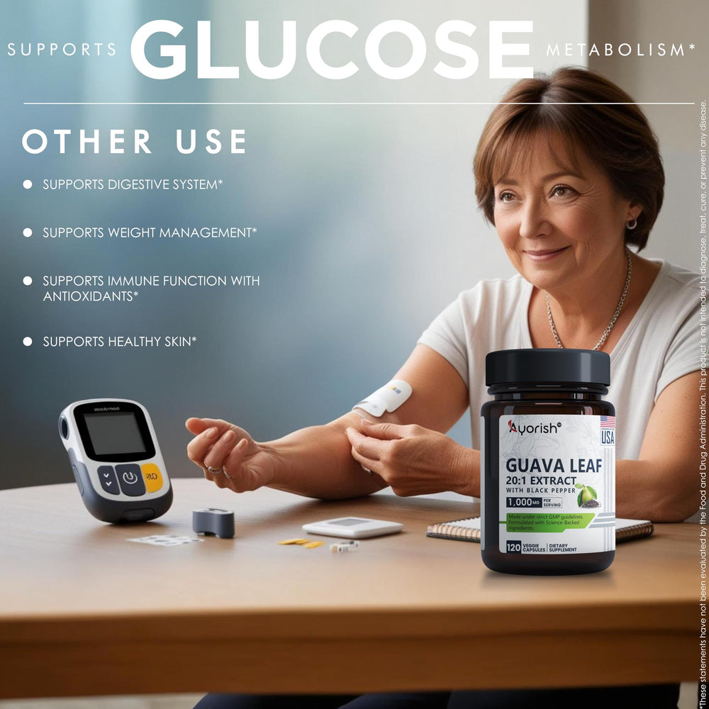60-day supply of Ayorish guava leaf extract capsules