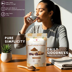 Measuring half teaspoon with Black Ginger powder