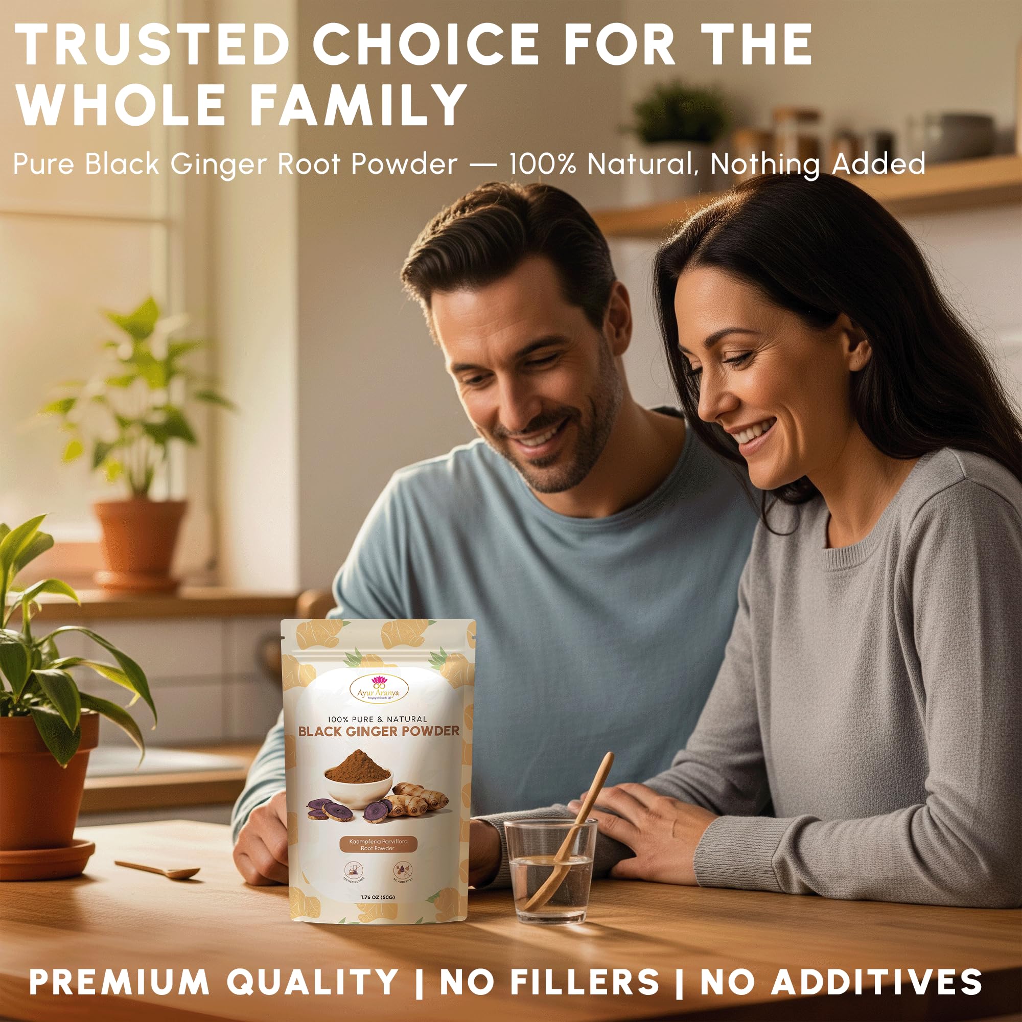 Powder poured into a glass of juice