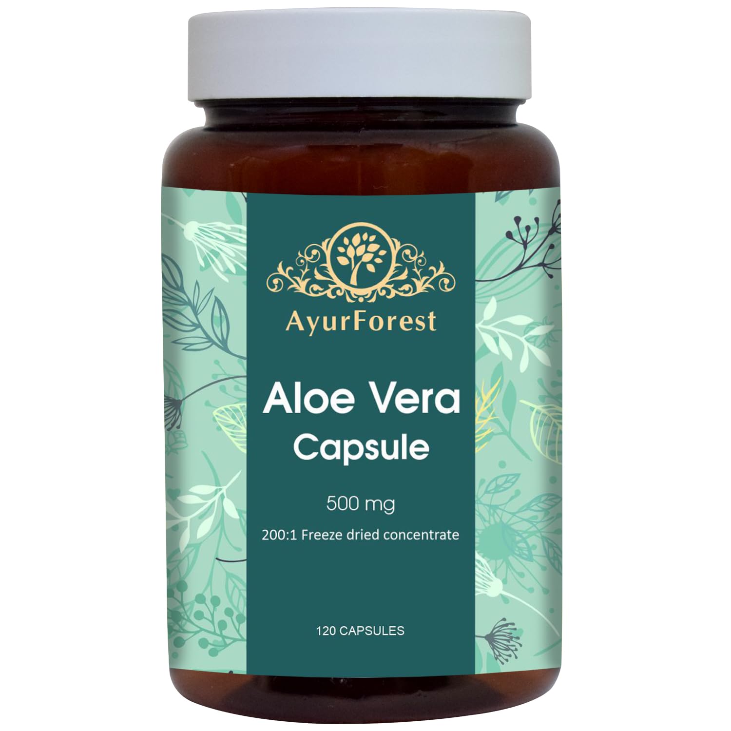 Ayurforest Aloe Vera Capsule bottle front view