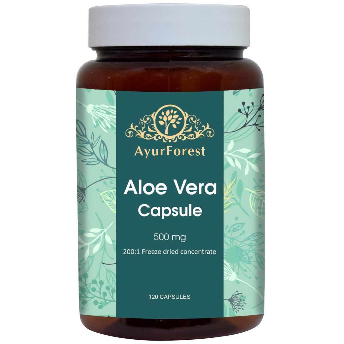 Ayurforest Aloe Vera Capsule bottle front view