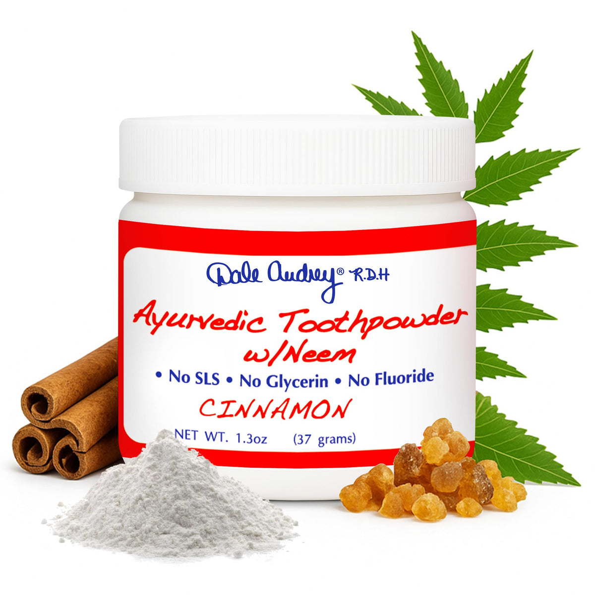 Ayurvedic Cinnamon Tooth Powder front view 1-3 oz