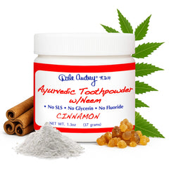 Ayurvedic Cinnamon Tooth Powder front view 1-3 oz