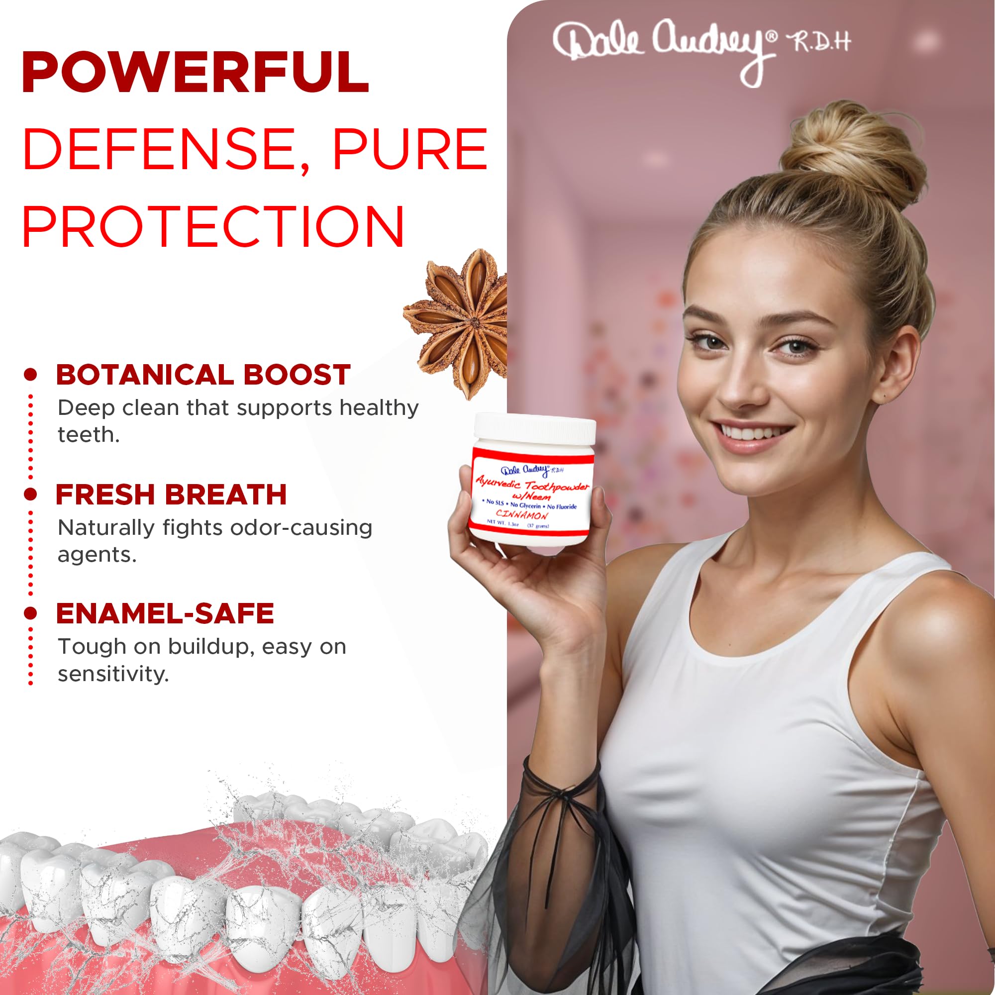 Ayurvedic Cinnamon Tooth Powder packaging
