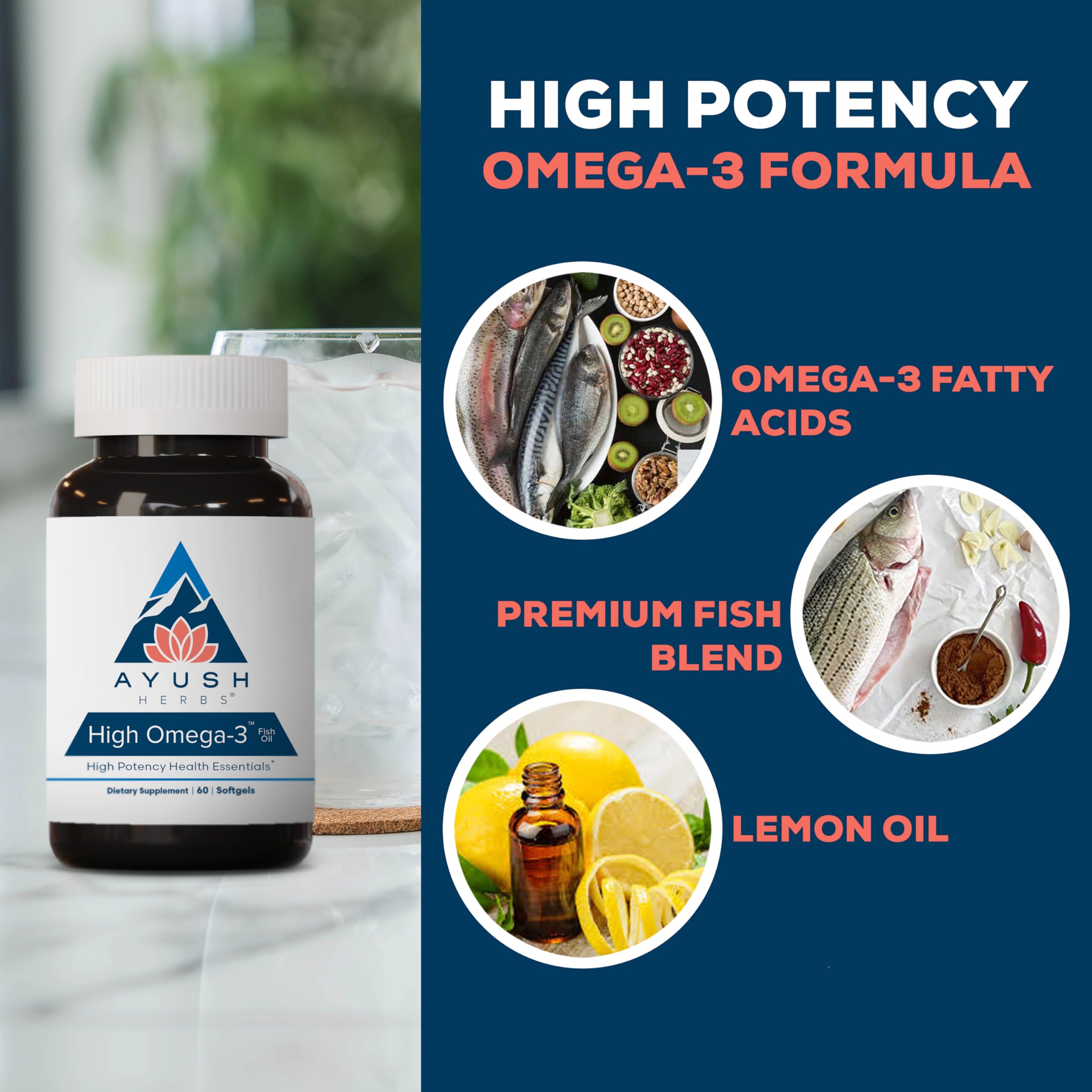 Graphic showing EPA and DHA content: 688mg EPA and 312mg DHA