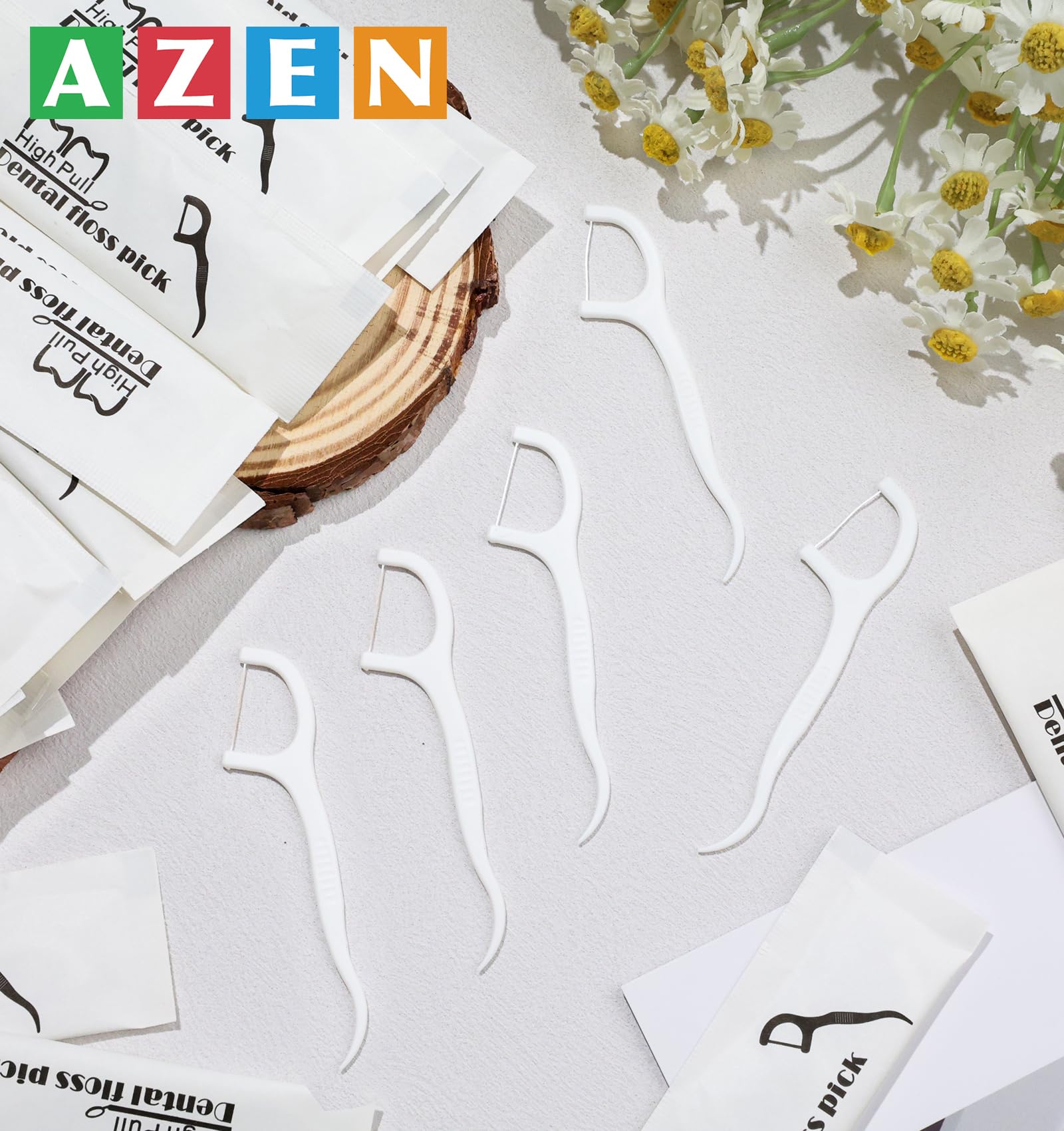 Ergonomic non-slip grip F-shaped handle of floss pick