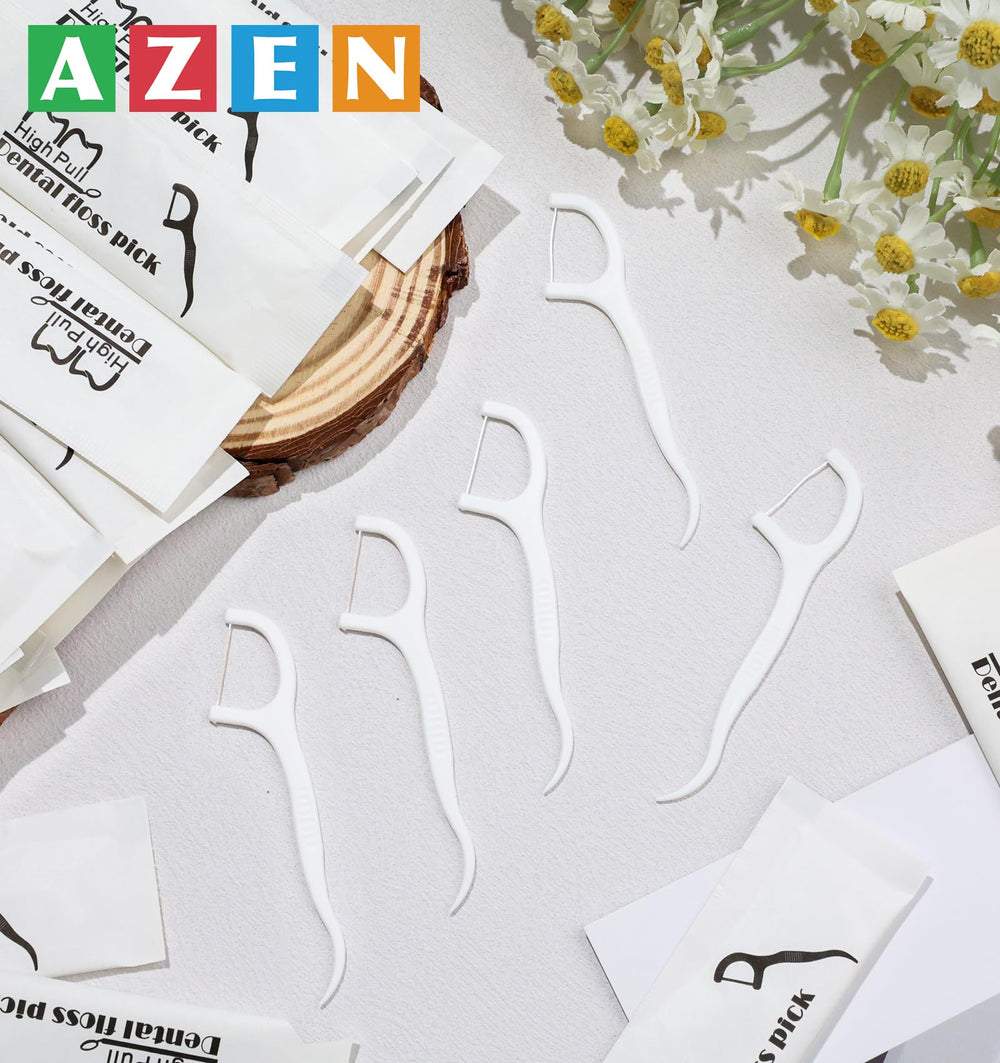 Ergonomic non-slip grip F-shaped handle of floss pick