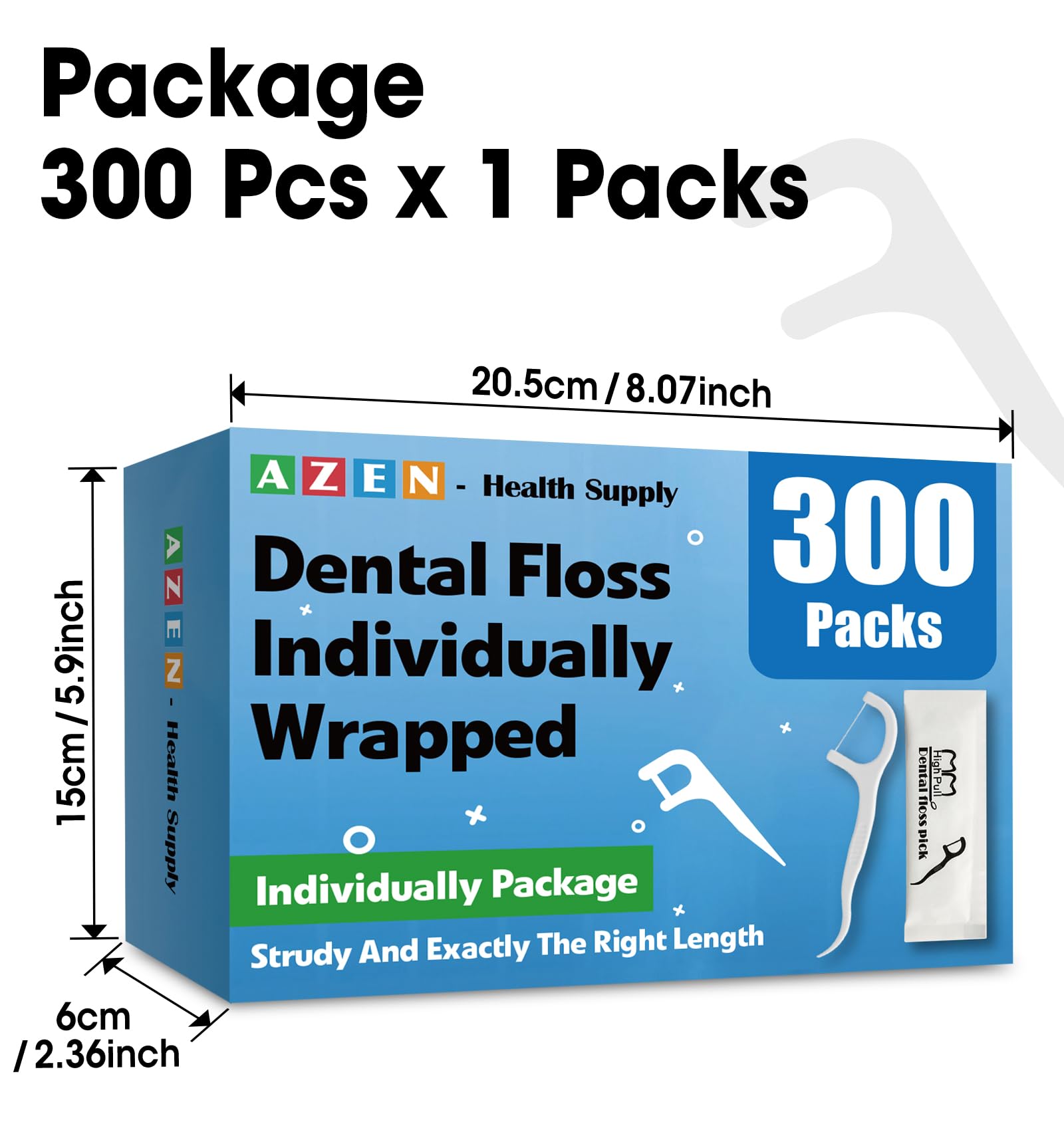 Hygienic portable floss picks ideal for travel in purse or pocket