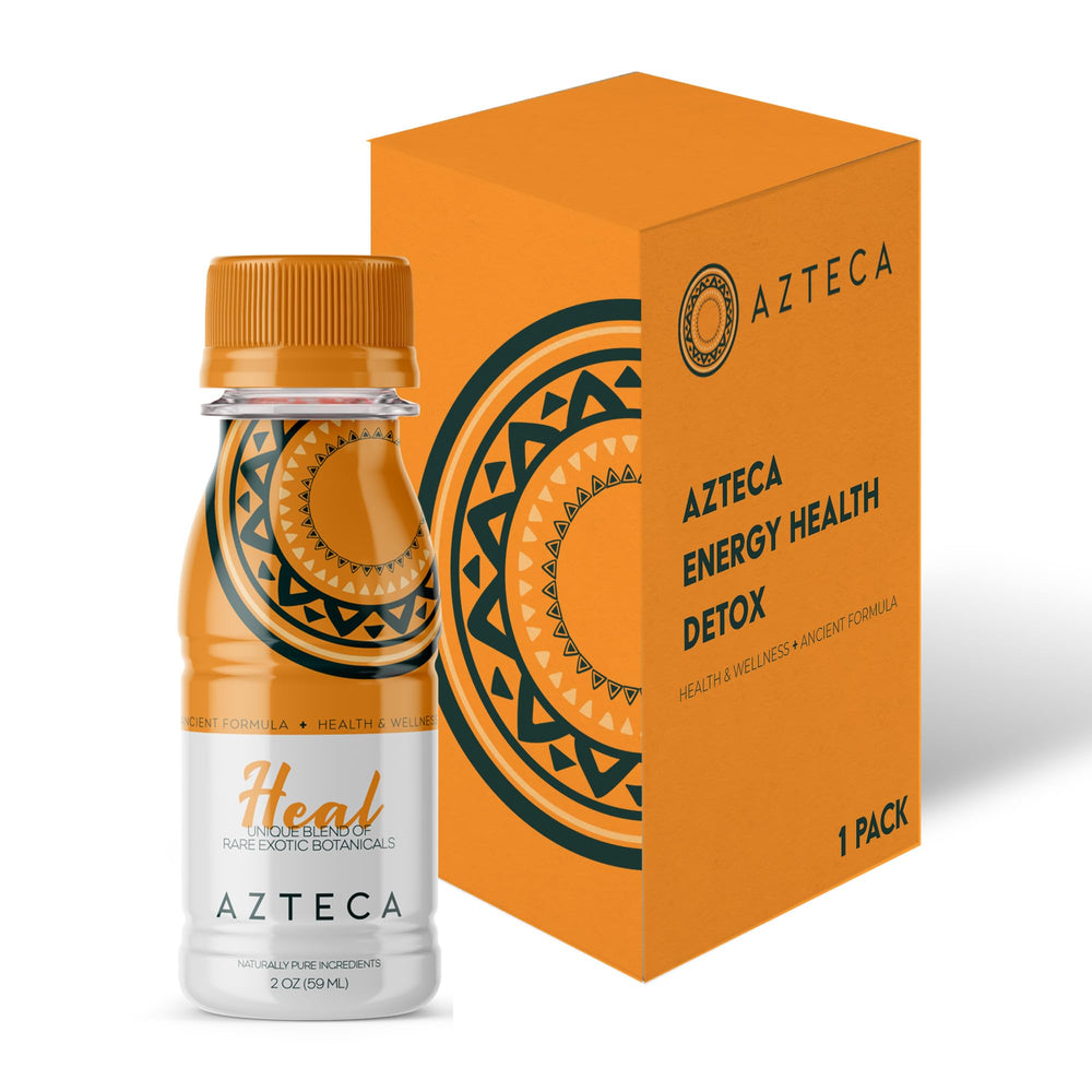 Azteca Health Organic Energy Shot Lemon 2oz bottle front view