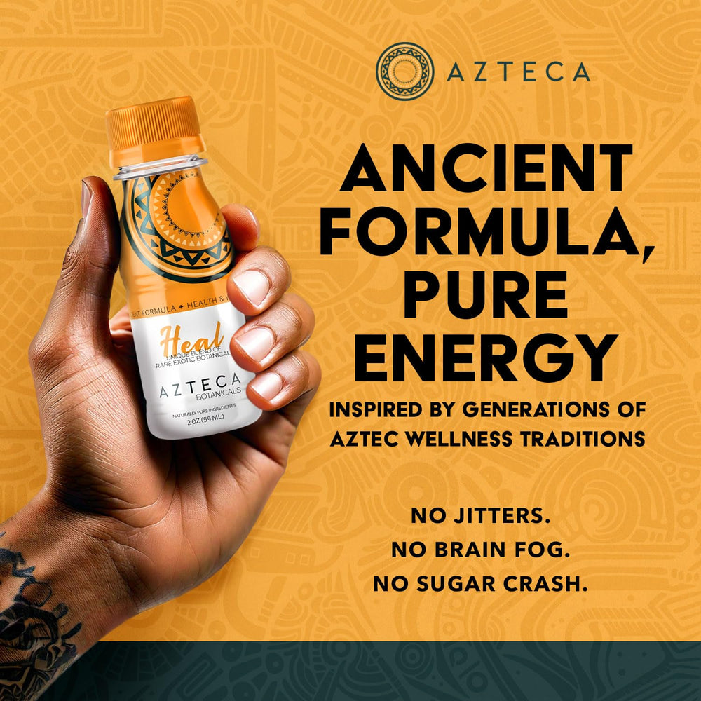 Azteca Health Organic Energy Shot Lemon 6-pack box