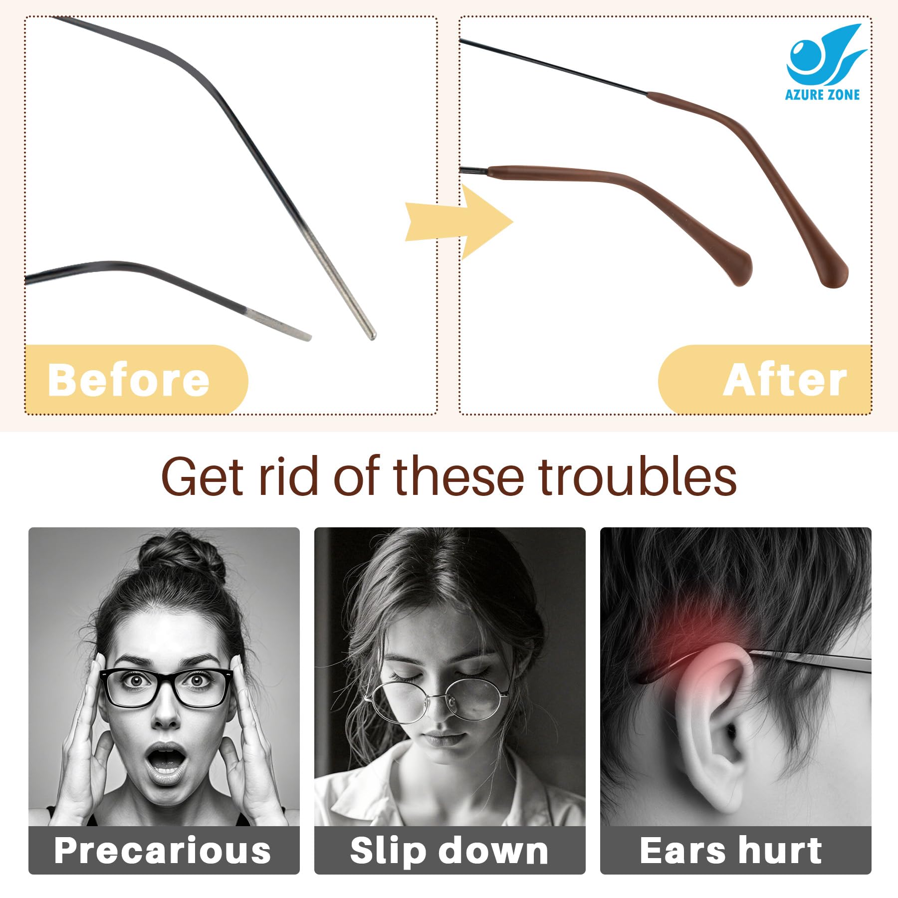Eyeglass end tips replacement for lightweight frames