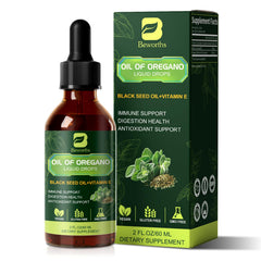 B BEWOTHS Organic Oregano Oil Drops bottle with dropper